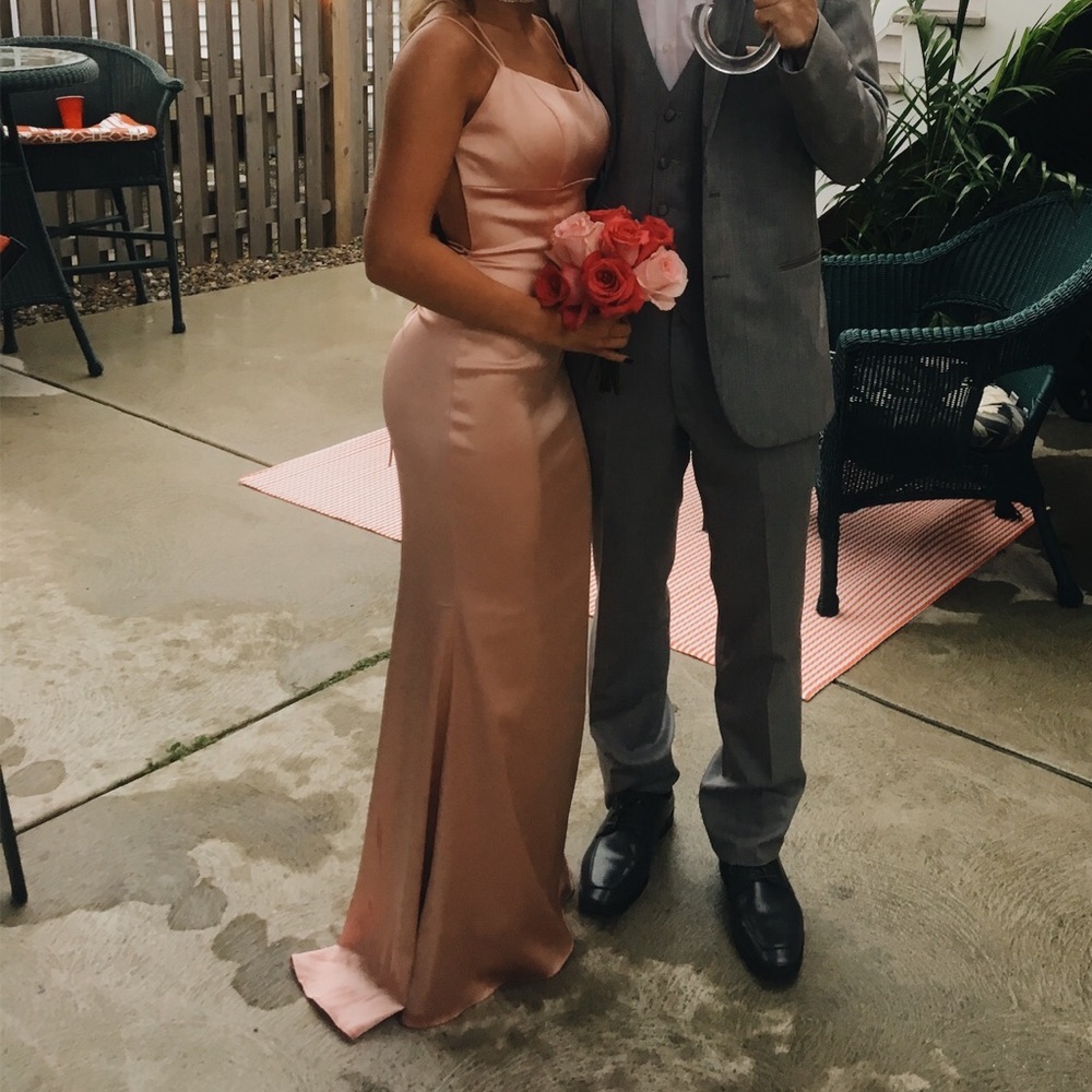 SHERRI HILL SATIN PROM DRESS